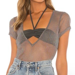 superdown Jacqueline Layered Top in Grey